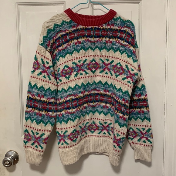 Vintage Thick Knit Aztec Sweater - Picture 2 of 8